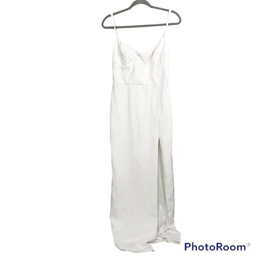 Katie May LA white maxi dress with side slit Size M